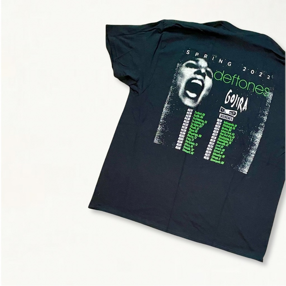 💚NEW Deftones Diamond Eyes Skull Owl 2022 Tour Band Tee Gojira Graphic T-Shirt - Picture 9 of 10